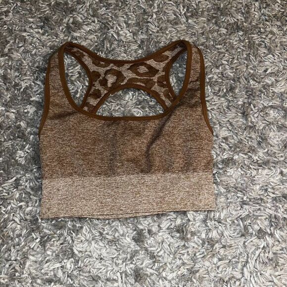 NVGTN Other - NVGTN mocha leopard sport bra size XS